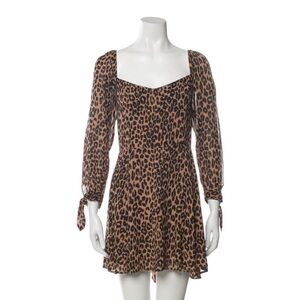 Reformation Leopard print mini dress - Sweetheart Neckline Size 12